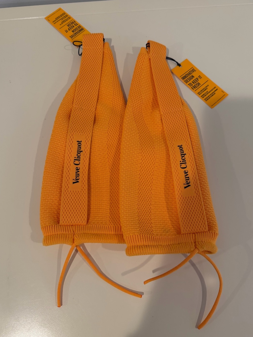 Veuve Clicquot Orange Knit Bottle Sleeve Set